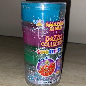 New Slime kit, Confetti 🎊 Craze, blue, pink, green slimes with beaded confetti